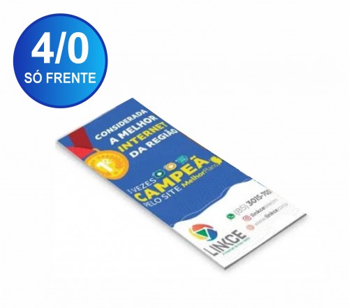 Panfleto Couche 90gr - Frente - 9x20  - 1000un