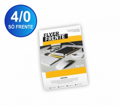 Panfleto Couche 90gr - Frente - 18x20 - 1000un